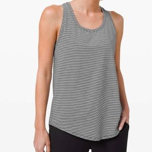Lululemon Love Tank ~ Black Striped, Size 12. (LBB90)